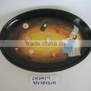 Cook Set Hand Painted Ceramic Plate thumbnail-1