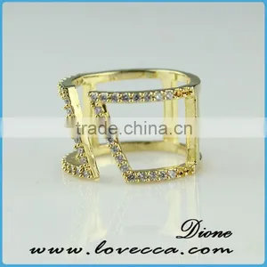 2015 Fashion Jewelry Ring!latest Weddingring Design!micro Pave Diamond Setting Ring-wholesale New Silver Ring Products thumbnail-1