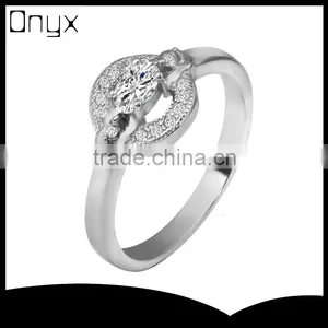 925 Sterling Silver Clock Shape Six O'clock Ring thumbnail-1