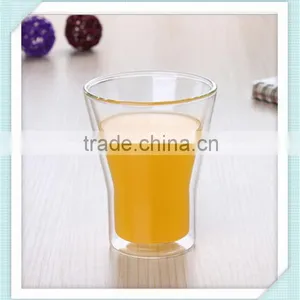 2016 Hot Sale Handmade Double Wall Glass Borocilicate Material Double Wall Glass for Coffee thumbnail-3