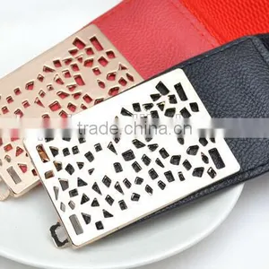 Sexy Wide Waist Belt Gold Metal Waist Belt for Lady thumbnail-1