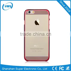 With Packing Smartphone Hard Case Clear for IPhone 6, Electroplating With Laser Cutting PC Case Cover for IPhone 6s thumbnail-1