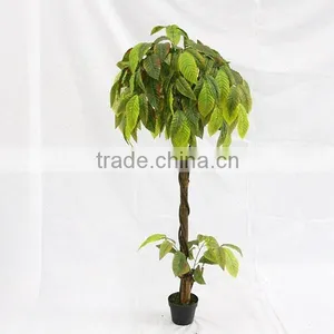 Cheap Artificial Decorative Green Luck Leaves Plant Tree Wood Trunk thumbnail-2