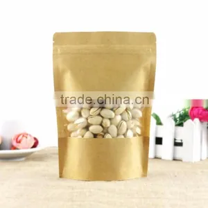 High Barrier Kraft Paper Stand up Zipper Coffee Pouch Bags With Aroma Degassing Valve thumbnail-1