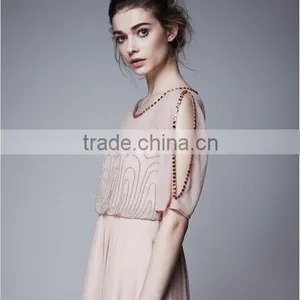 Custom Design Print 100% Silk Dress thumbnail-1