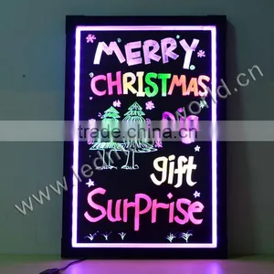 Tempered Glass Display Aluminum LED Writing POP Board thumbnail-1