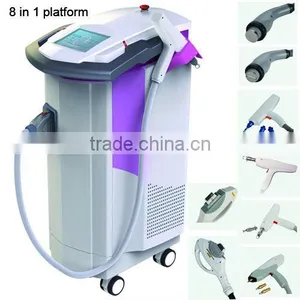 Multi Functional 8 in 1 Laser Plantform Ipl rf nd Yag Laser Hair Removal Machine thumbnail-1