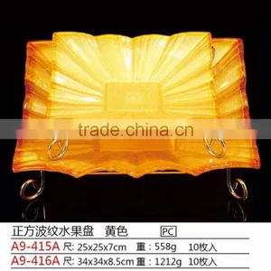 Plastic Colorful Fruit Serving Tray With Stainless Steel Holder thumbnail-5
