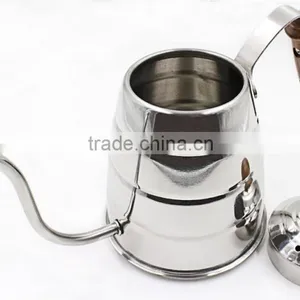 Pour Over Coffee Kettle Hand Drip Kettle Premium Stainless Steel Gooseneck Tea Kettle Wooden Ergonomic Handle thumbnail-3
