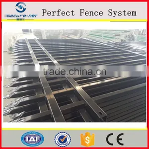 China Professional Factory Steel Tubular Fencing, Galvanized Wrought Iron Security Fence, Galvanized Iron Railing thumbnail-3