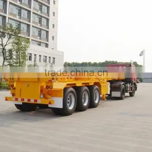 Frame Chassis Manufacturer 3 Axles 40ft Skeleton Trailer/skeletal Container Semi Trailer for Sale thumbnail-1