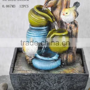 Indoor Resin Bird Mini Tabletop Water Fountain for Home Decoration thumbnail-6