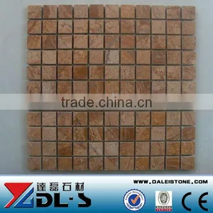 Rainforest Brown Marble Mosaic Tile Rectangular Small Brick Tile 12x12 Tumbled Price thumbnail-1