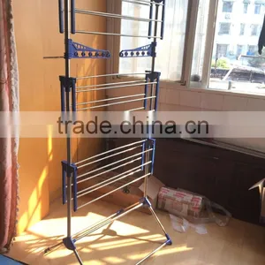 Living Room Triangle Foot Clothes Rack and Hangers thumbnail-1