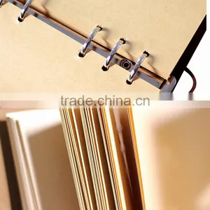 Classic Vintage 80 Page Kraft Paper Blank Spiral Loose Leaf Notebook PU Cover thumbnail-5