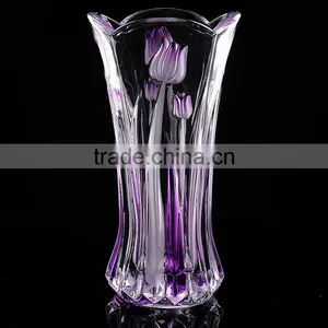 Beautiful Elegant Glass Vase With Flower Embossed, Glass Jardiniere ,glass Bottle thumbnail-5