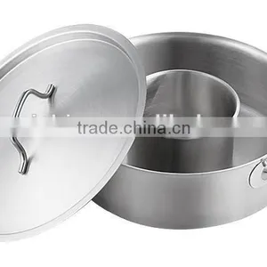 Two Handle Stainless Steel Child-Mother Relation Pots and Pans With Lid thumbnail-1