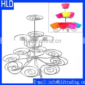 13 Cups Wedding Party 3 Tier Metal Wire Cupcake Stand thumbnail-1