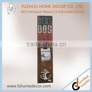 High Quality Vintage Wood Painting Plaque With Metal Clips and Hooks thumbnail-1