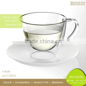 Double Wall Glass Mug Cup for Hot Milk Tea Coffee thumbnail-2