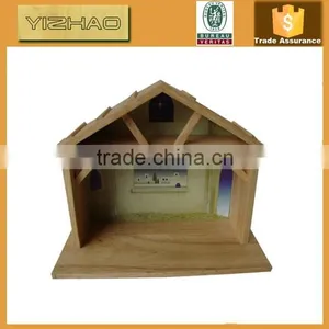 Made in China Christmas Unfinished Homemade Cheap Outdoor Antique Wood Nativity Scene Craft thumbnail-1