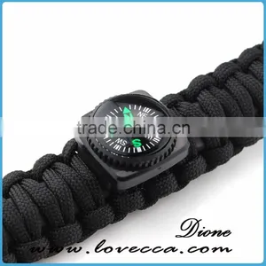 High Quality Paracord 550 Survival Bracelet Designs With Adjustable Buckle thumbnail-5