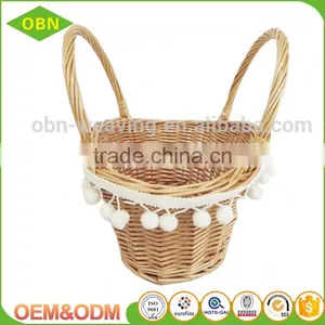 China Factory Sales Cheap Handmade Oval Willow Wicker Empty Easter Gift Basket thumbnail-4