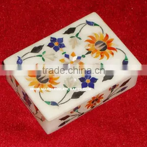 Marble Inlay Jewellery Box, Marble Inlay Boxes, Marble Jewellery Box thumbnail-1