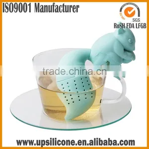FDA Silicone Material Convenient Tea Strainer Cute Squirrel Filter Tea Infuser Accessories thumbnail-3