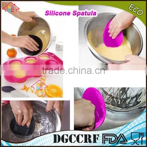 NBRSC Silicone Pastry Cutter Cream Measuring Unit Silicone Bowl Scraper Pot Pan Cleaning Baking Kitchen Tool thumbnail-4