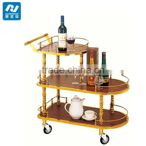Royal Fashion Hotel Gold Wine Trolley, Wine Bar Trolley thumbnail-1