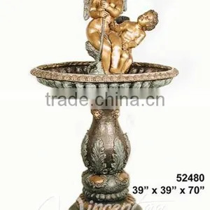 Outdoor Decor Bronze Children Water Fountain for Sale thumbnail-2