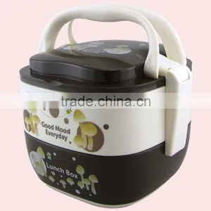 Square Shape Double Layers Plastic Disposable Storage Lunch Box With Lock thumbnail-4