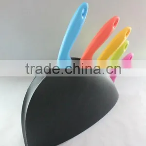 6 IN 1 KITCHEN KINFE SET W/COLORFUL HANDLE AND STANDER thumbnail-1