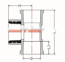 HIGH QUANLITY FEMALE TEE COPPER THREAD OF PVC DIN STANDARD FITTINGS FOR WATER SUPPLY thumbnail-2