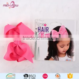 196 Colors Hot-selling Hair Ribbon Bows With Display Card thumbnail-2