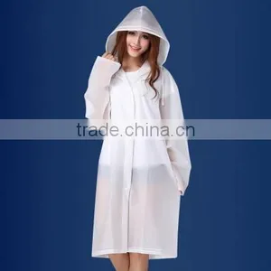Waterproof Adult 100% EVA Transparent Raincoat thumbnail-1