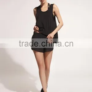 2017 Wholesale Women Gym Tank Sports Fitness Shirt Yoga Top thumbnail-3