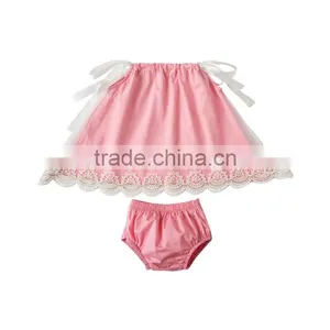 Summer Girl Clothing Set Boutique Baby Girl Lace Outfits Comforable Infant and Toddler Clothing Set thumbnail-1