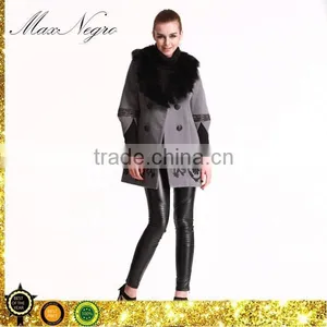 Women Wool Coats Fur Casual Italian Winter Coats thumbnail-1