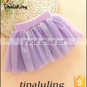 Wholesale Lilac Tutus Children Mini Skirts Tulle Pettiskirts for Girls thumbnail-5