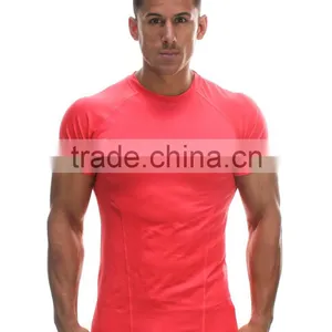 Muscle Tee Shirts Stretch Cotton t Shirt Plain Blank T-shirt thumbnail-4