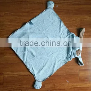 Super Soft Cotton Velour Animal Head Newborn Baby Receiving Blanket thumbnail-1