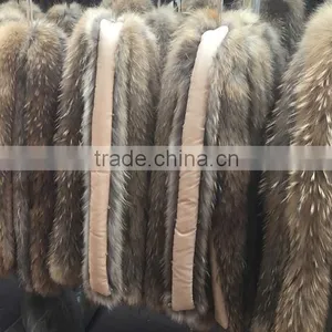 BBG-H-9 Natural Color Real Raccoon Fur Trim for Hood thumbnail-3