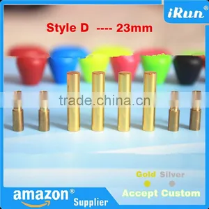 (MOQ:100pcs) Cylindrical Shoelace Aglets - Shoelaces Tips - DIY Shoelace Accessories ( Gold & Silver )- Accept Custom thumbnail-1