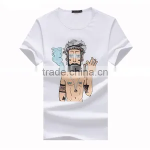 Wholesale Customised Print Design Black Cotton T-shirt For Men,Plain Mens T Shirt thumbnail-4