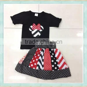 Newborn Baby Girl Dresses Black T-shirt Match Tutu Dot Skirt Little Kids Boutique Outfit thumbnail-1