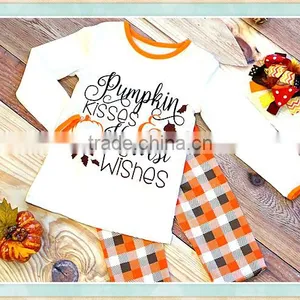 Wholesale Children's Boutique Clothing White Pumpkin Set Kids Clothing Online Store thumbnail-1