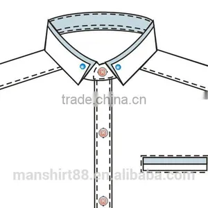 Custom Model Long Sleeve Turn up Collar Bespoke Man Shirt thumbnail-2