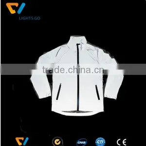2017 Glow in the Dark Blue Safety New Reflective Jacket for Students thumbnail-4